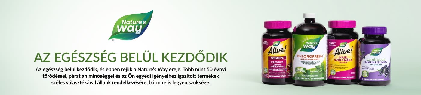 Nature's Way® AZ EGÉSZSÉG BELÜL KEZDŐDIK®