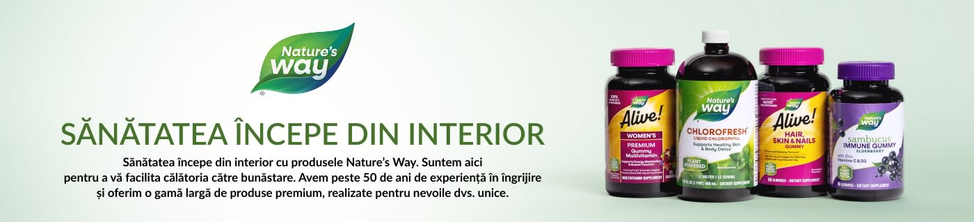 Nature's Way® SĂNĂTATEA ÎNCEPE DIN INTERIOR®