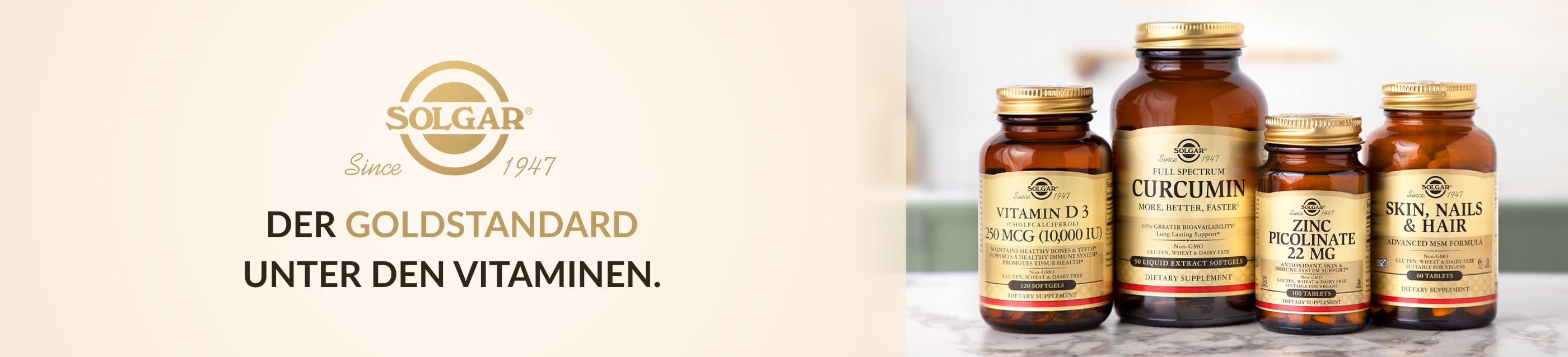 Solgar: Der Goldstandard unter den Vitaminen.