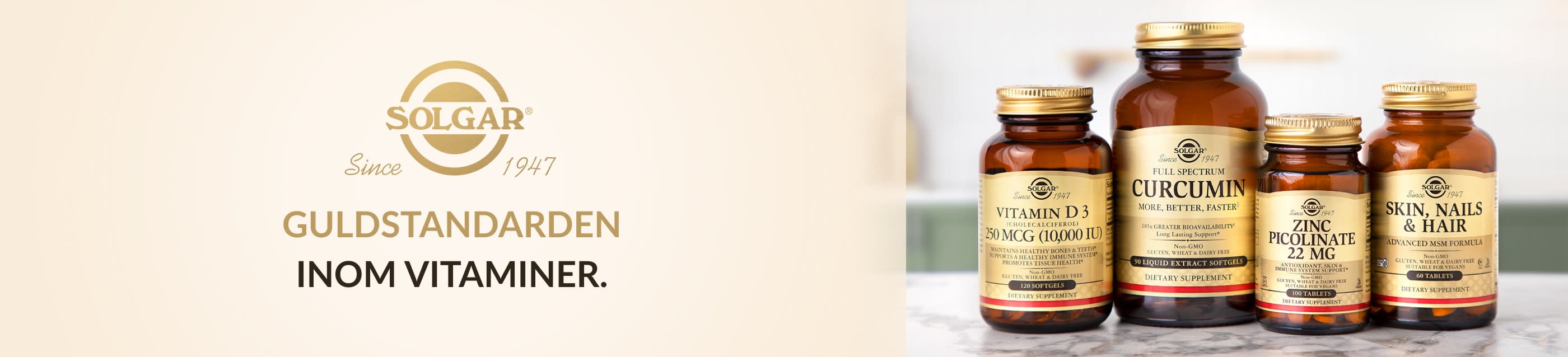 Solgar Guldstandarden inom vitaminer.