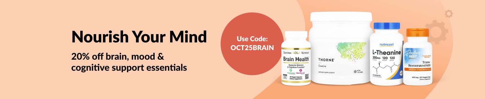 iHerb 20% Off Brain and Cognitive Supplements Sale. Use code: OCT25BRAIN
