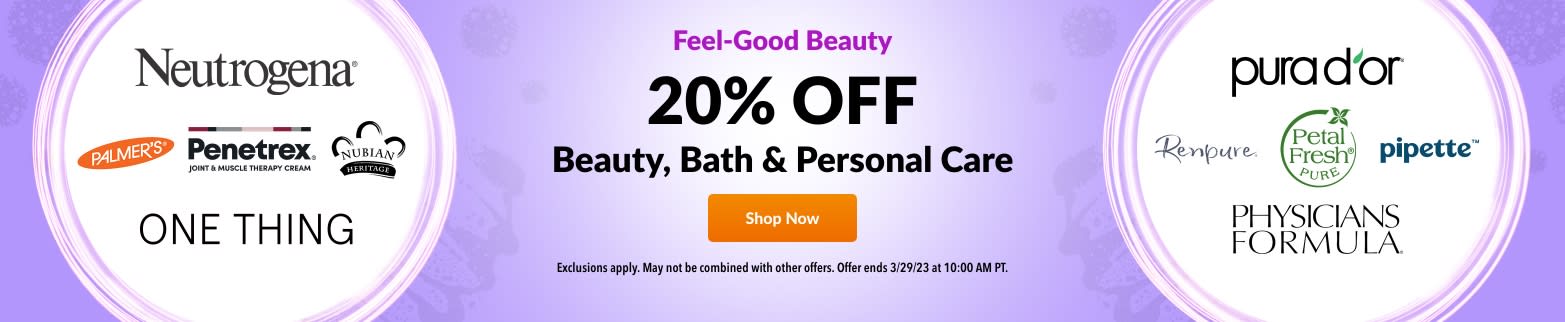 20% OFF BEAUTY & PERSONAL CARE