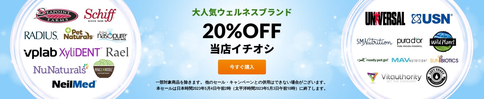 当店イチオシ 20% OFF