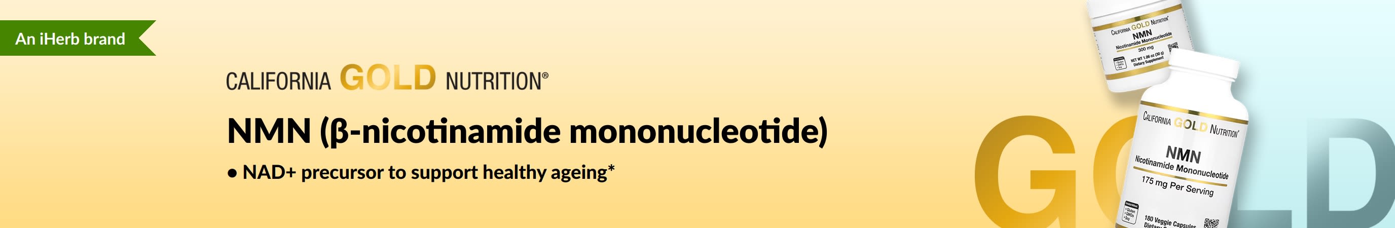 California Gold Nutrition – NMN (β-Nicotinamide Mononucleotide) – Only at iHerb!