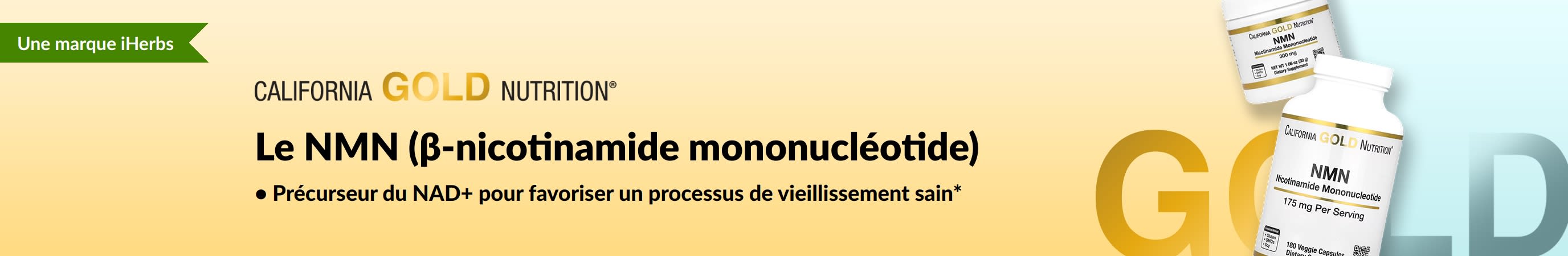 California Gold Nutrition - Le NMN (β-nicotinamide mononucléotide) - En exclusivité chez iHerb !