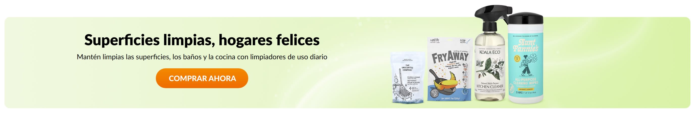 Superficies limpias, hogares felices