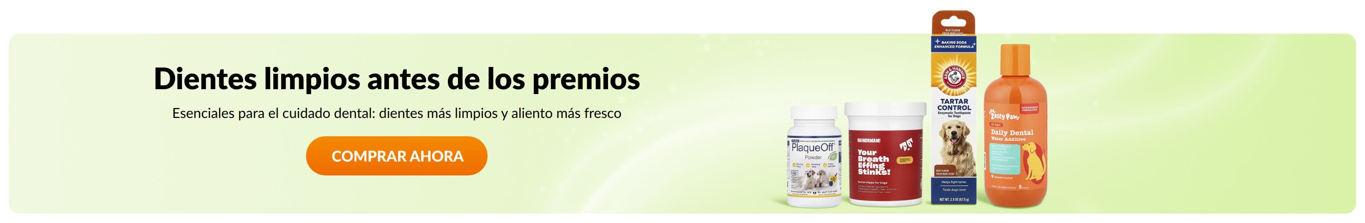 Dientes limpios antes de los premios