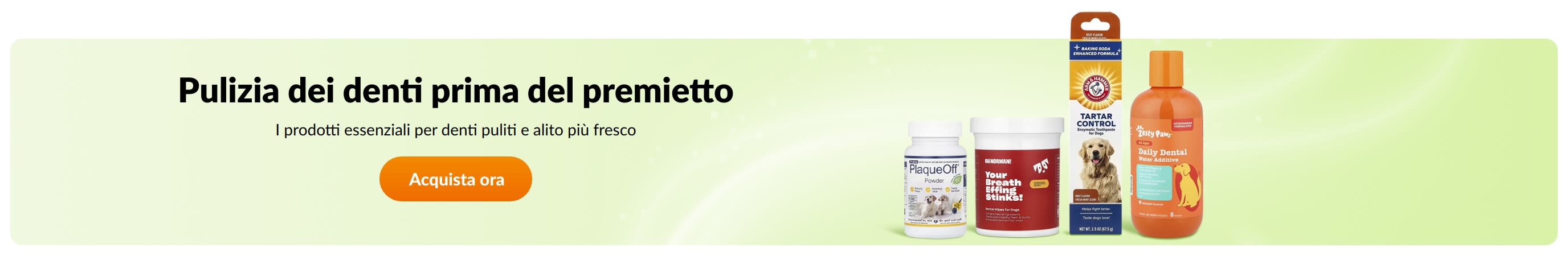 Pulizia dei denti prima del premietto