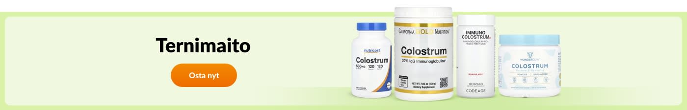 Osta ternimaitolisäravinteita tuotemerkeiltä, kuten Nutricost, California Gold Nutrition, Codeage, Wondercow ja monilta muilta.