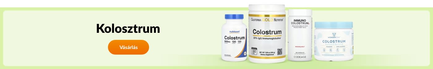 Vásároljon kolosztrum táplálékkiegészítőket olyan márkáktól, mint a Nutricost, California Gold Nutrition, Codeage, Wondercow, stb.