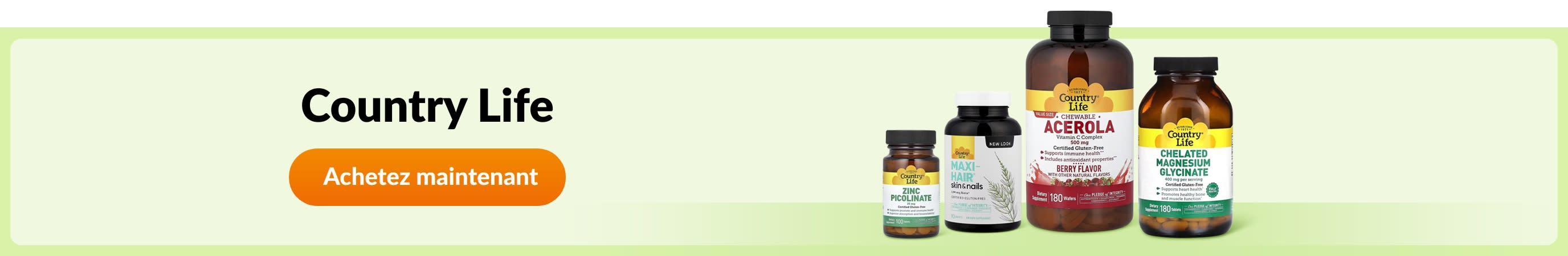 Découvrez les produits de la marque Country Life.