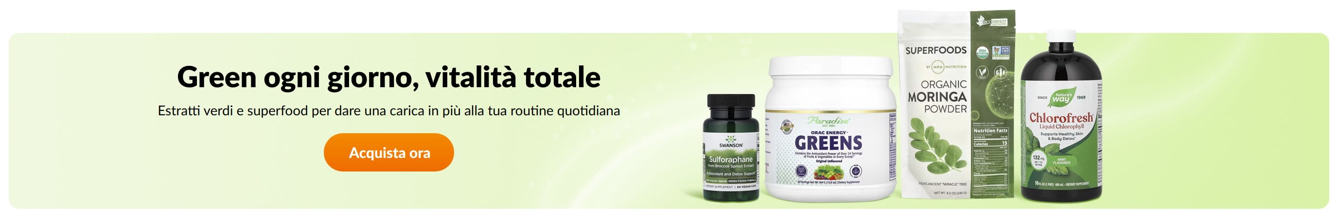 Green ogni giorno, vitalità totale