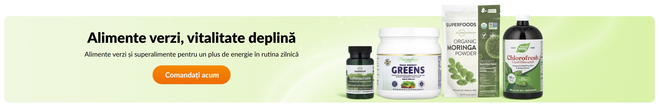 Alimente verzi, vitalitate deplină