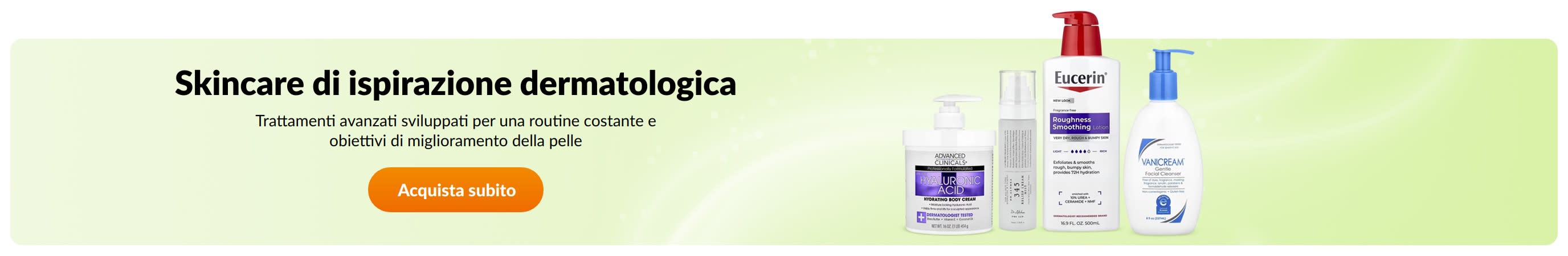 Skincare di ispirazione dermatologica
