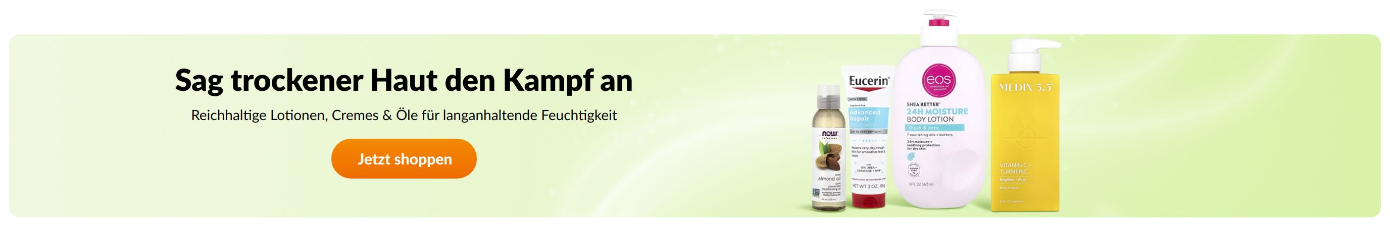Sag trockener Haut den Kampf an