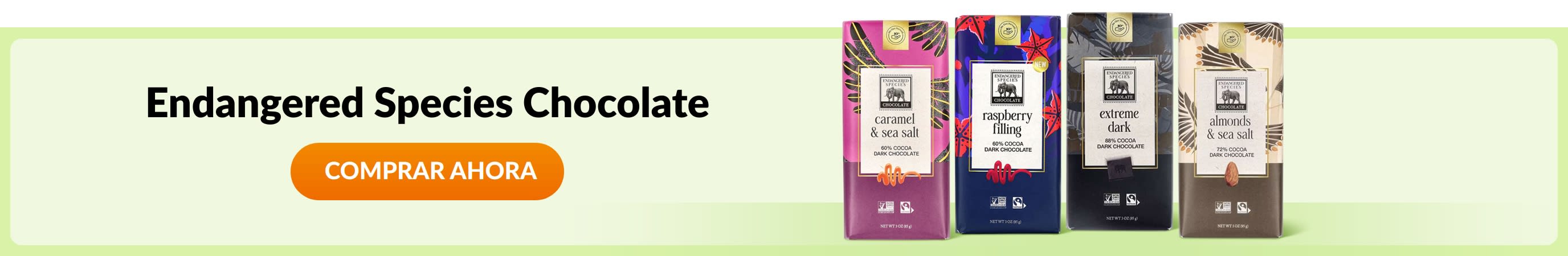 Comprar productos de la marca Endangered Species Chocolate.