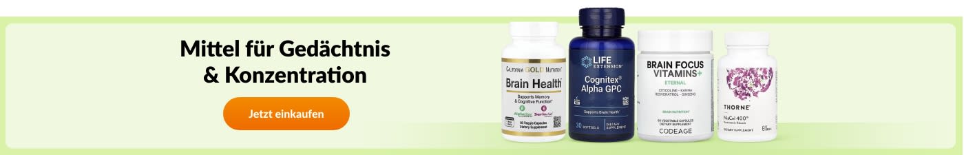 Mittel für Gedächtnis & Konzentration