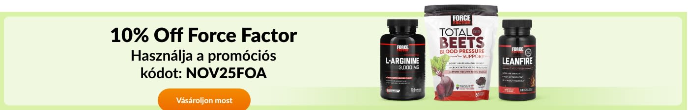 10% off brand Force Factor with code NOV25FOA. 