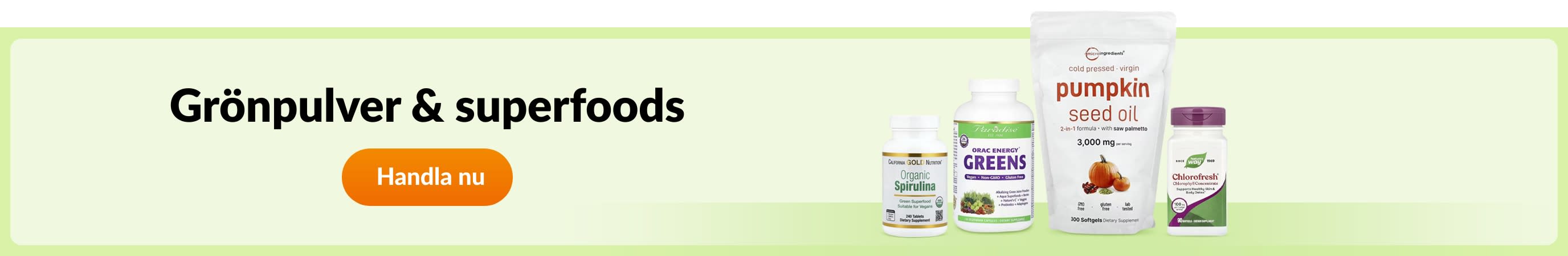 Grönpulver & superfoods