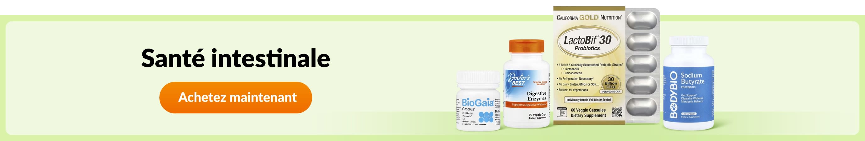Découvrez des produits de marques pour la santé intestinale.