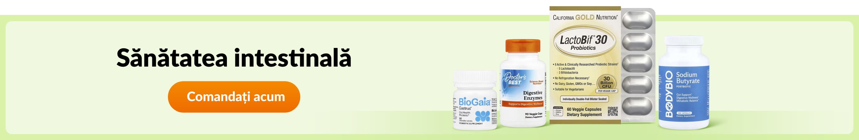 Comandați produse pentru sănătatea intestinală.