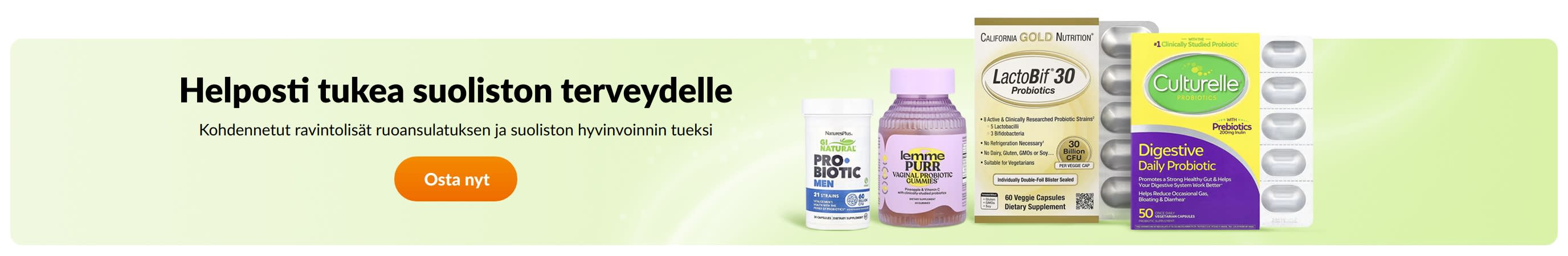 Helposti tukea suoliston terveydelle