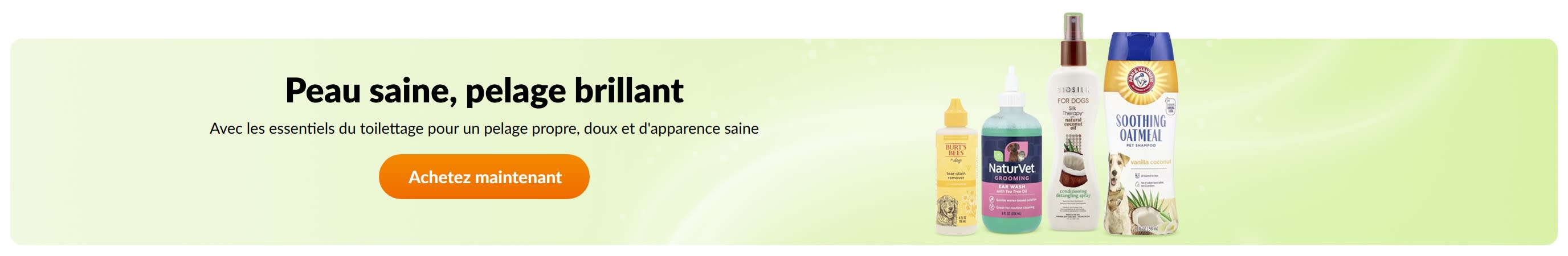Peau saine, pelage brillant