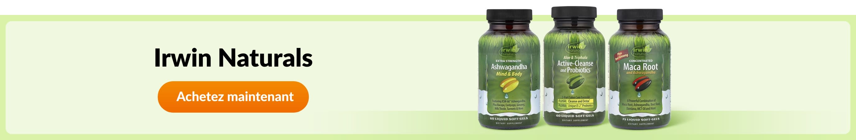 Découvrez les produits de la marque Irwin Naturals.