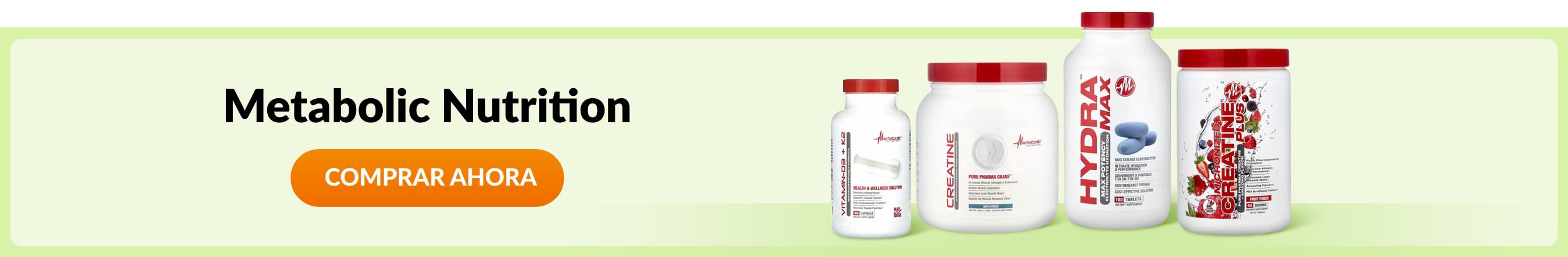 Comprar productos de la marca Metabolic Nutrition.