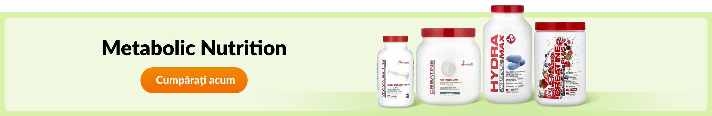 Comandați produse de la brandul Metabolic Nutrition.