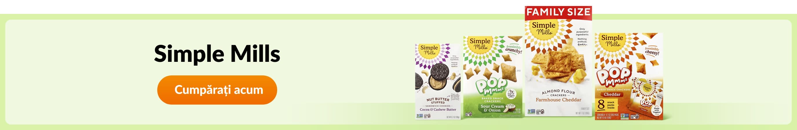Comandați produse de la brandul Simple Mills.