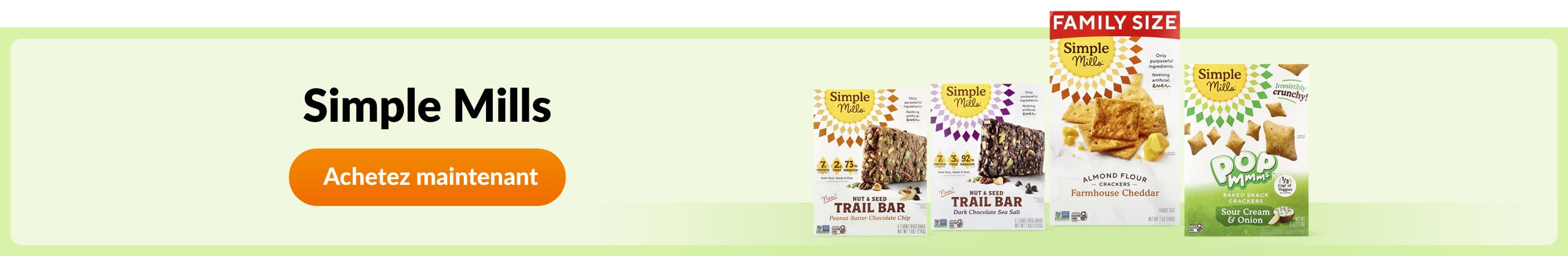 Découvrez les produits de la marque Simple Mills.