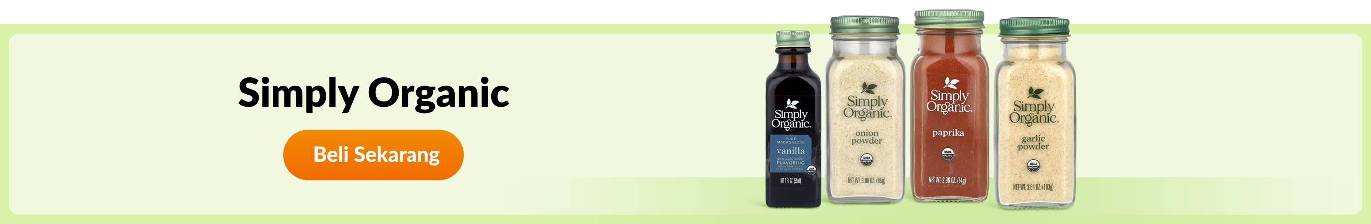 Dapatkan produk daripada jenama Simply Organic.
