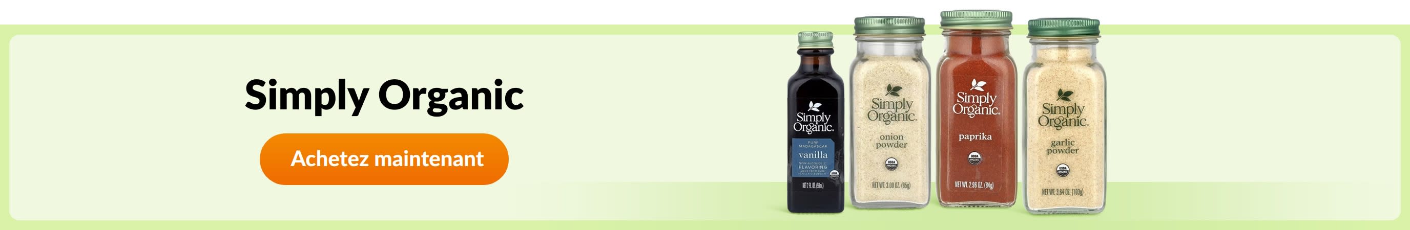 Découvrez les produits de la marque Simply Organic.