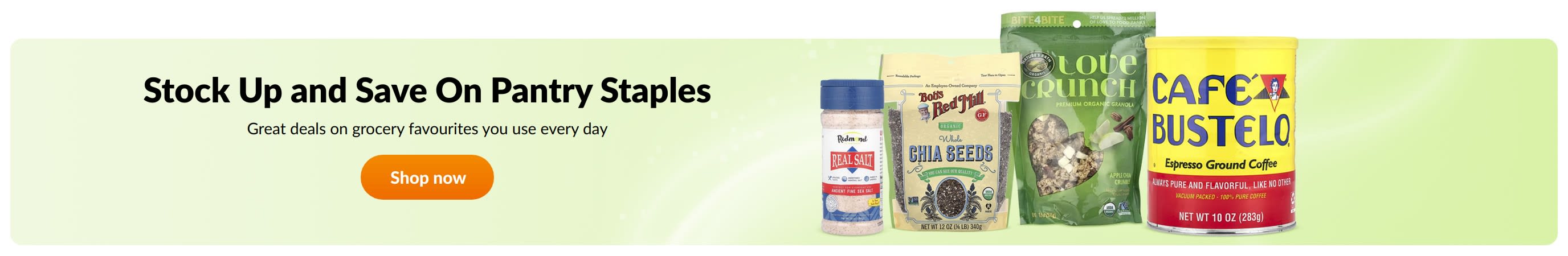 Stock Up and Save On Pantry Staples