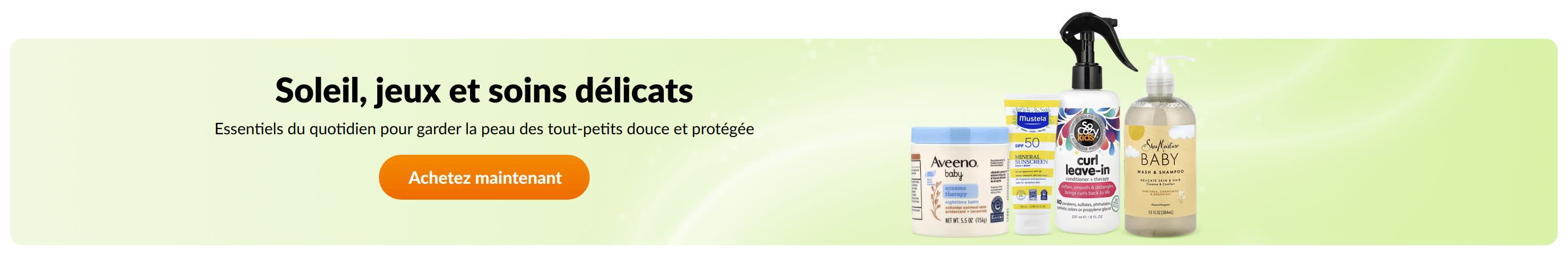 Soleil, jeux et soins délicats