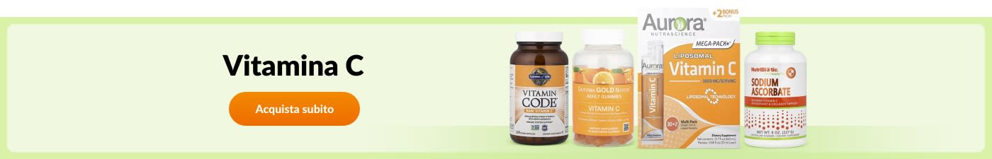 Acquista integratori di vitamina C di marchi come Garden of Life, California Gold Nutrition, Aurora, NutriBiotic e molti altri.