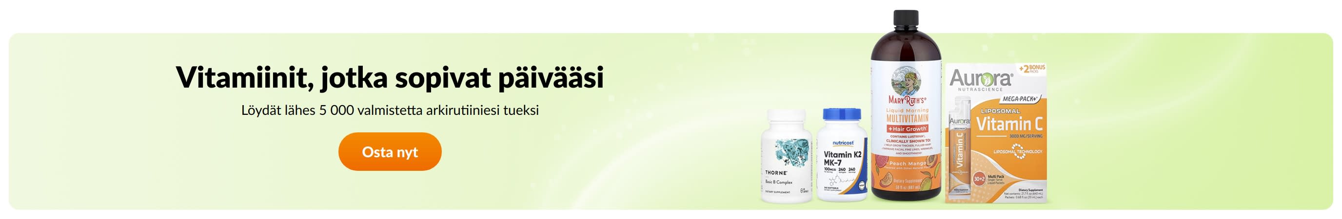 Vitamiinit, jotka sopivat päivääsi