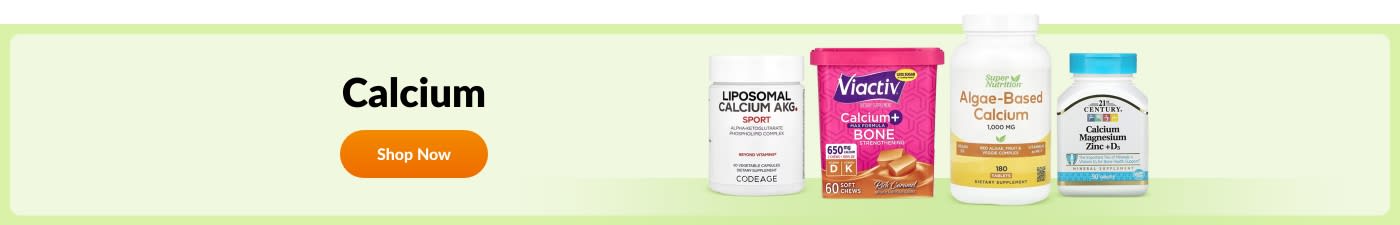 Shop calcium supplements from brands like Codeage, Super Nutrition, 21st Century, Viactiv and more.