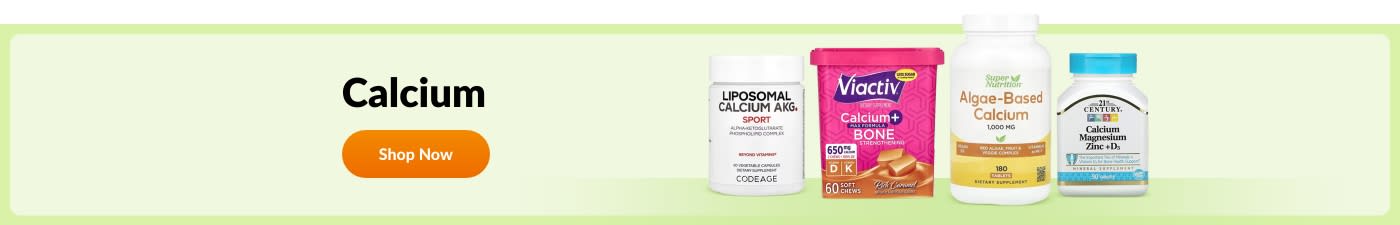 Shop Calcium supplements from brands like Codeage, Super Nutrition, 21st Century, Viactiv, and more.