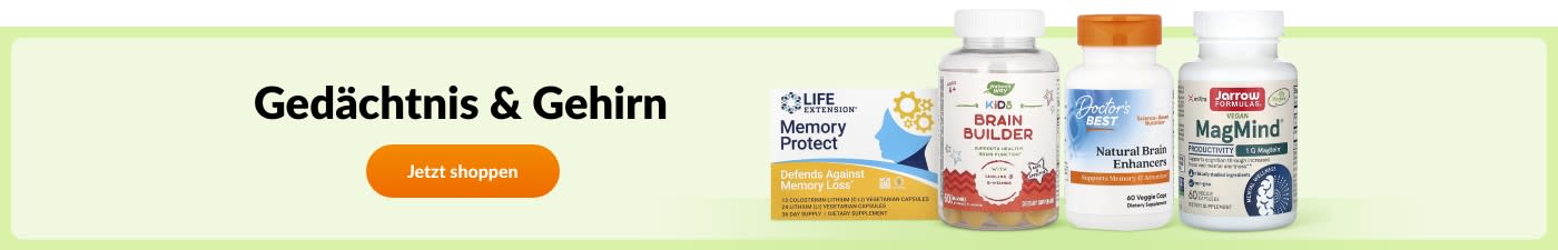 Kaufen Sie Produkte für die kognitive Leistungsfähigkeit von Marken wie Life Extension, Garden of Life, Doctor's Best und Jarrow Formulas.