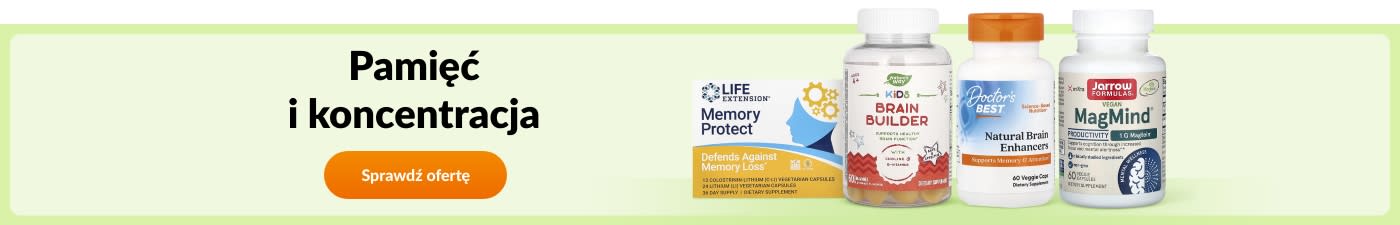 Kup formuły wspierające pamięć i koncentrację od marek takich jak Life Extension, Garden of Life, Doctor’s Best i Jarrow Formulas.
