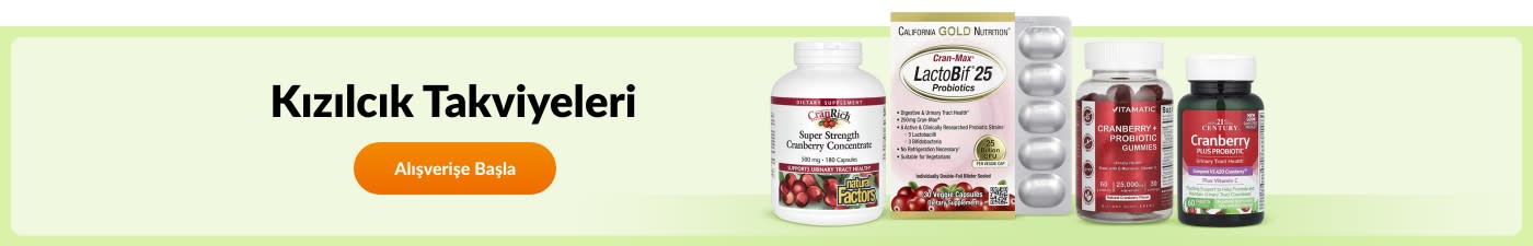 California Gold Nutrition, Natural Factors, Vitamatic, 21st Century ve daha birçok markadan kızılcık takviyelerini satın alın.