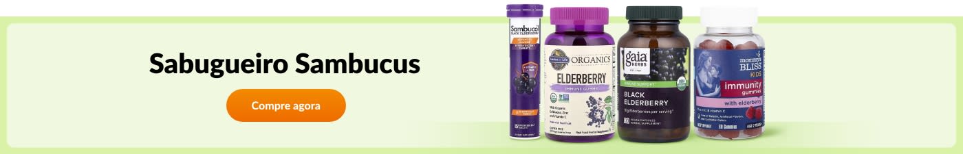 Compre suplementos de sabugueiro Sambucus de marcas como Sambucol, Nature’s Way, Gaia Herbs, Mommy’s Bliss e muito mais.