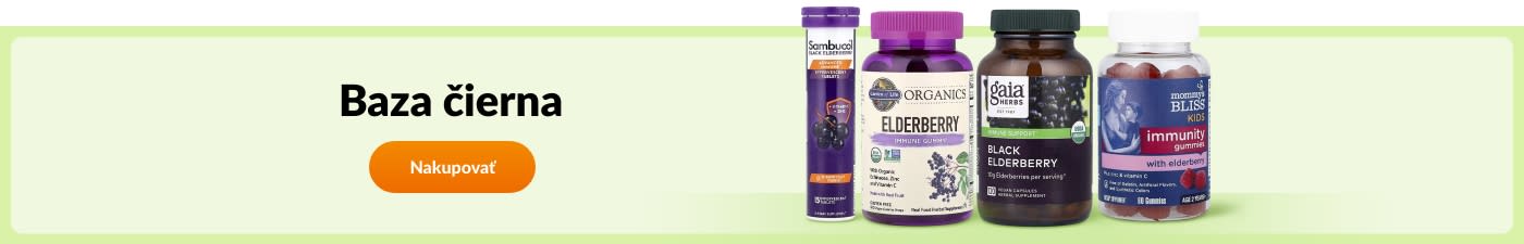 Nakupujte doplnky z bazy čiernej od značiek ako Sambucol, Nature’s Way, Gaia Herbs, Mommy’s Bliss a ďalších