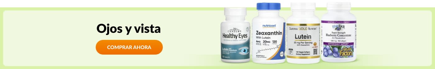 Comprar suplementos para los ojos y la vista como luteína, zeaxantina y extracto de arándano.