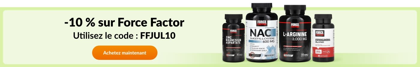 -10 % off brand Force Factor with code FFJUL10. 