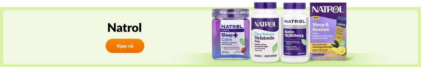 Handle produkter fra varemerket Natrol.