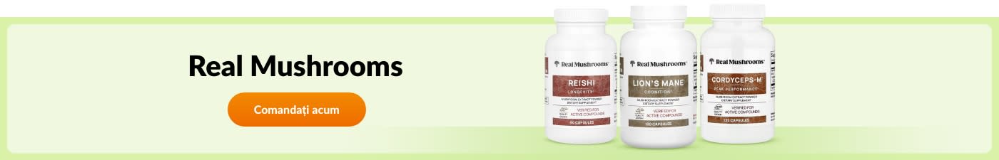 Comandați produse marca Real Mushrooms.
