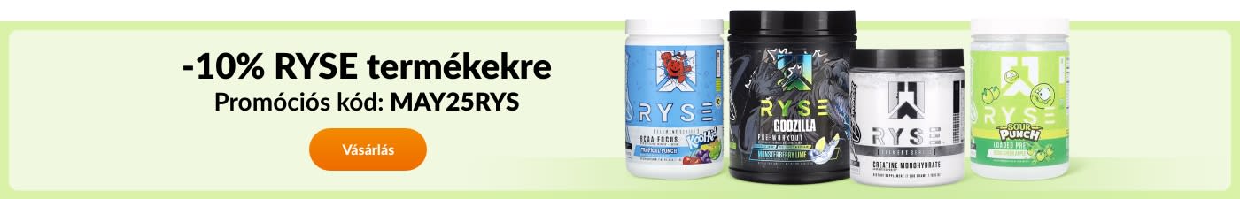 -10% RYSE termékekre. Kód: MAY25RYS